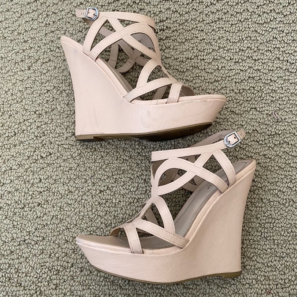 Nude/Pink Wedges - Picture 4 of 6